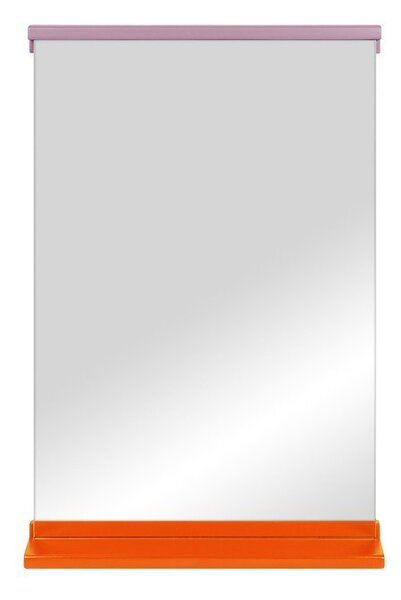 Стенно огледало с рафт масивно дърво 50x75 cm Lun – noo.ma