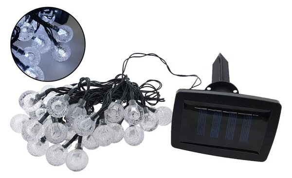 LED Соларен екстериорен верига 30xLED/1,2V 300 mAh 6,5 m IP44