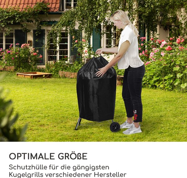 Blumfeldt Grillguard, защитно покривало за кръгли грилове, до Ø 70 см., UV устойчив, дръжка
