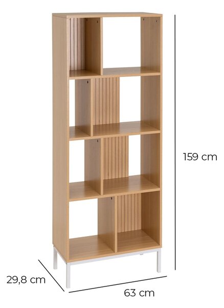 Детска библиотека от декор от дъб в естествен цвят 63x159 cm Mid-Lines – Casa Selección