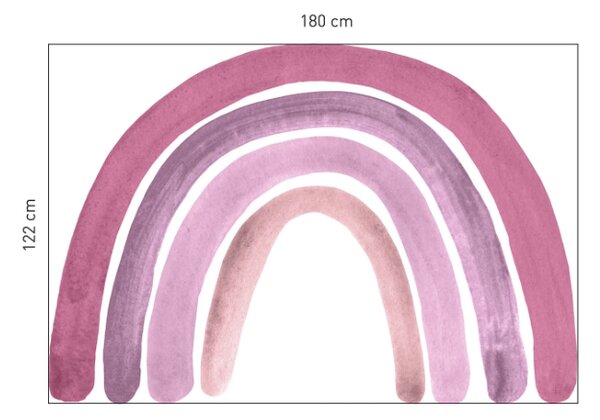 Модерен детски стикер за стена Rainbow 122 х 180 см