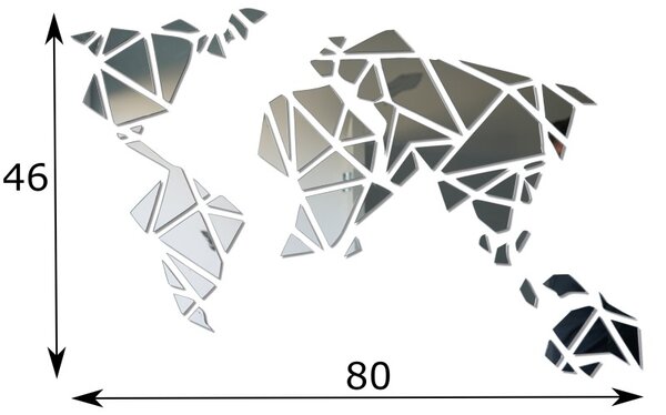 Дизайнерско огледало за всекидневна Карта на света