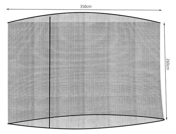 Мрежа против комари за градински чадър 3,5 м - черна
