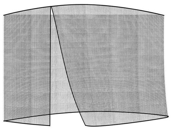 Мрежа против комари за градински чадър 3,5 м - черна