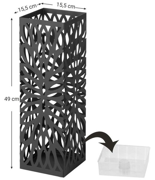 Модерна стойка за чадъри в черно LUC48B