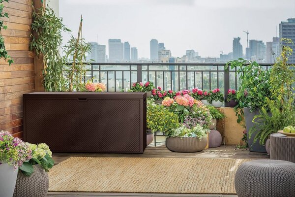 Градинска кутия EMILY STORAGE BOX 280L Кафява