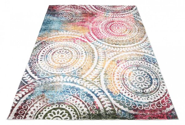 Модерен цветен килим с шарка мандала Ширина: 80 см | Дължина: 150 см