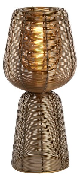 Метална настолна лампа в бронзов цвят (височина 42 cm) Aboso – Light & Living