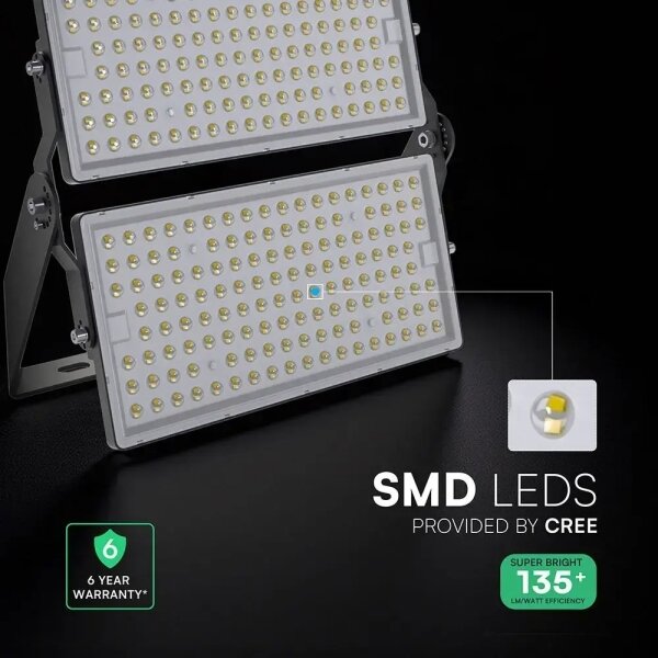 LED прожектор LED/500W/230V 6500K IP65 сив