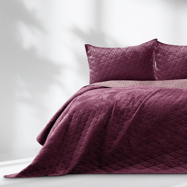 Тъмнорозово капитонирано покривало за легло 170x210 cm Laila – AmeliaHome