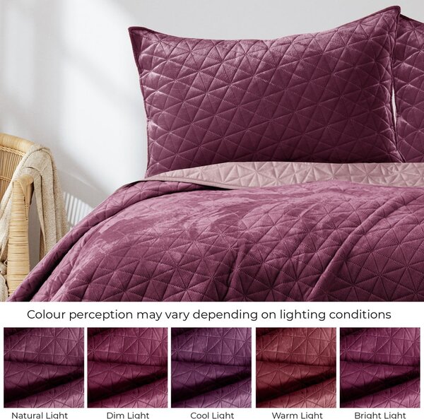 Тъмнорозово капитонирано покривало за легло 170x210 cm Laila – AmeliaHome