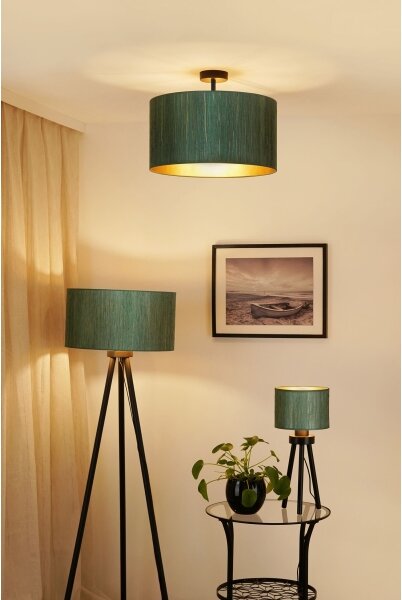 Brilagi - Плафон BOSTON ROLLER 1xE27/15W/230V Ø45 см зелен/злато