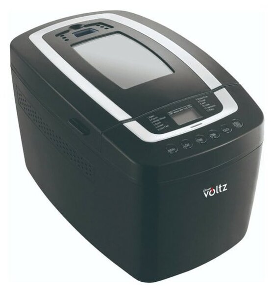 Хлебопекарна Oliver Voltz OV51446B, 800W, 12 програми, вместимост до 900g, таймер, незалепващо покритие, черна