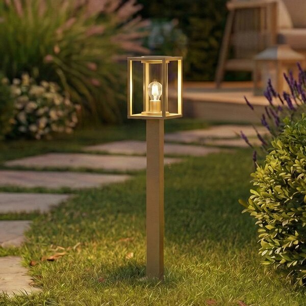 Lucande осветление за пътеки Ferda, 100 cm, кафява, IP44, Затъмняване, Кафяв / ръждив, Алуминий, Модерен