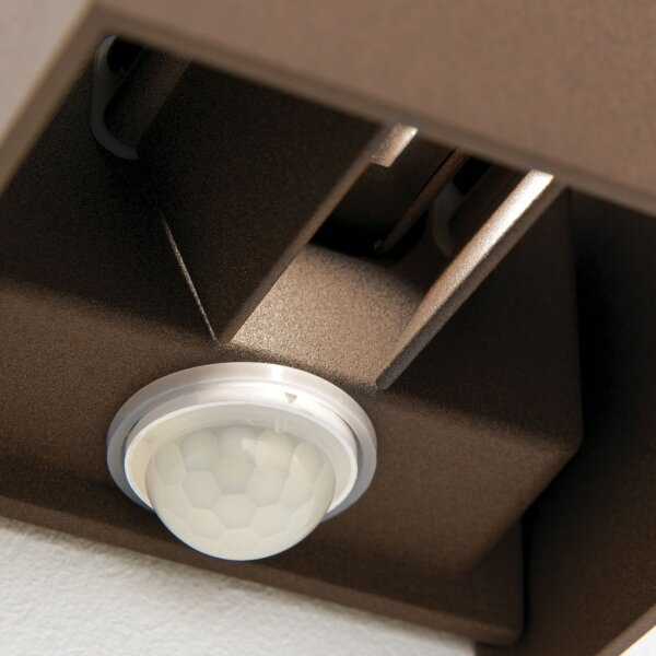Orion- LED външно стенно осветително тяло със сензор CUBE-S LED/13W/230V IP54 кафяво