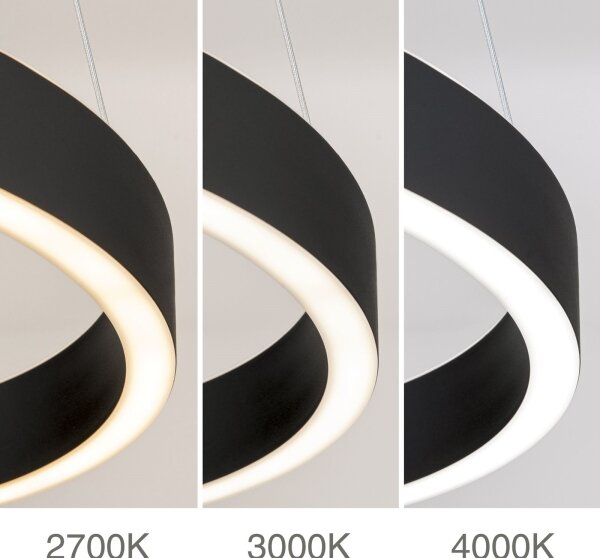 Orion- LED димируем полилей на кабел KOLK LED/80W/230V 2700/3000/4000K Ø 80 см черен