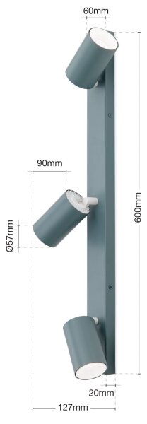 Orion - Точково осветително тяло PENN 3xGU10/13W/230V сиво