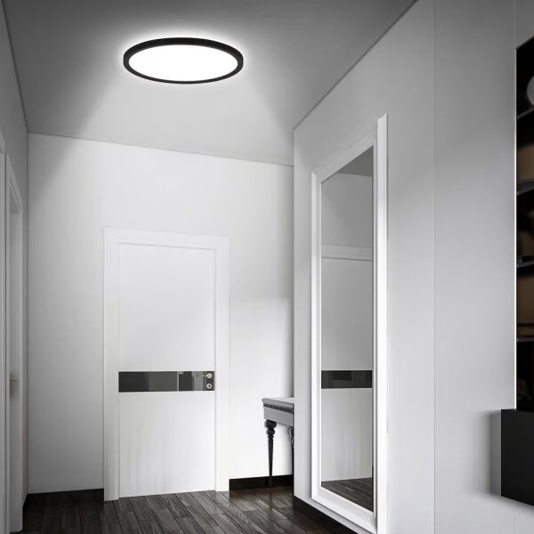 Briloner - LED плафон за баня със сензор MOVE LED/18W/230V IP44 Ø 29 см черен