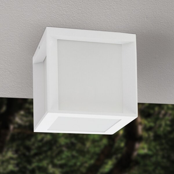 Orion - Външно осветително тяло HENRY 1xE27/15W/230V 16x16 cm IP44 бяло
