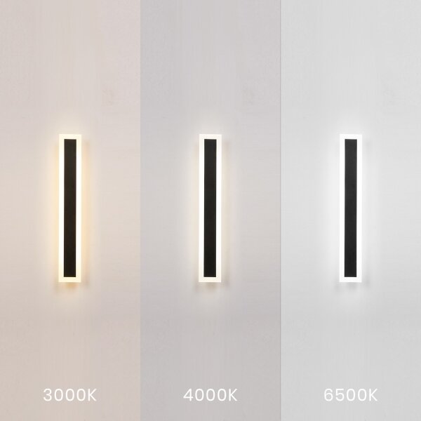 LED външно стенно осветително тяло WOW LED/20W/230V 3000/4000/6500K 60 cm IP54 черно