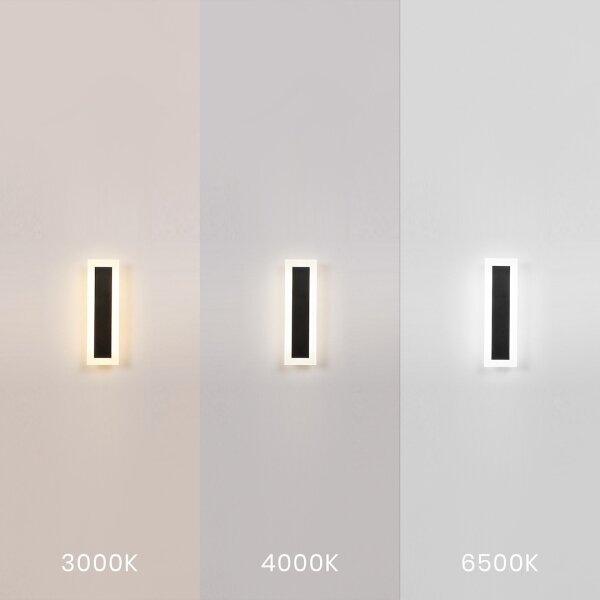 LED външно стенно осветително тяло WOW LED/10W/230V 3000/4000/6500K 30 см IP54 черно