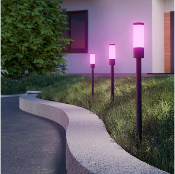 Eglo 902043 - LED RGB Външна лампа ZANCARO LED/1W/230V IP44 черна + дистанционно управление