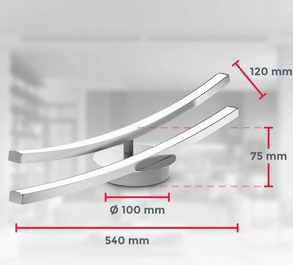 LED таванно осветително тяло 2xLED/6W/230V лъскав хром