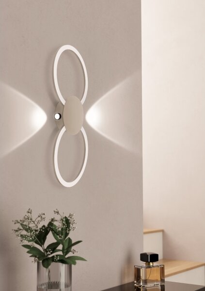 Eglo 902127 - LED стенен аплик VENTICELLO LED/20W/230V + LED/0,91W бежов