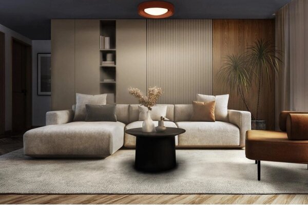 Osram - димируем LED таванен плафон ORBIS CONCRETE LED/18W/230V Ø40 см кафяв/бетон