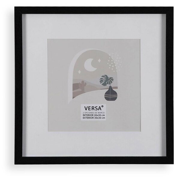 Рамка за снимки Versa Черен Дървен MDF 1,2 x 32 x 32 cm