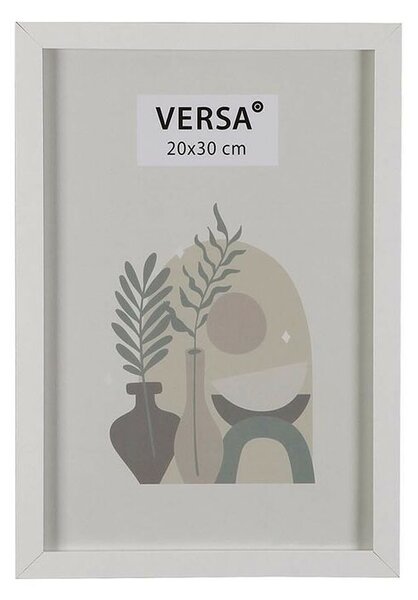 Рамка за снимки Versa Бял Дървен MDF Vintage 1,2 x 32 x 22 cm