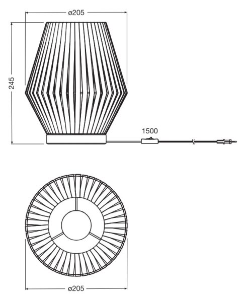 Osram - Настолна лампа DECOR STRIPES 1xE14/5W/230V бежова