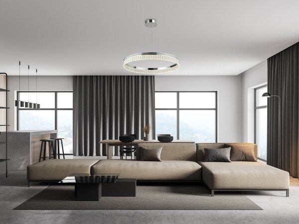 LED димируем кристален полилей на кабел THALIA LED/55W/230V 3000-6000K + дистанционно управление