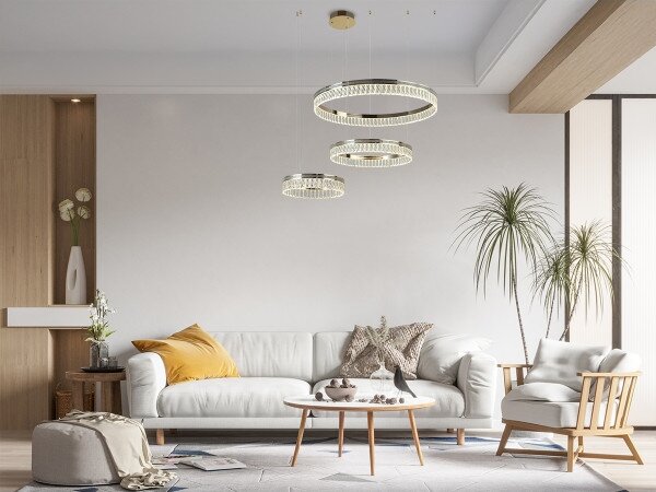 LED Димируем кристален полилей на кабел THALIA LED/120W/230V 3000-6000K + дистанционно управление