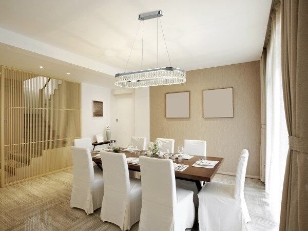 LED димиращ кристален полилей на кабел THALIA LED/50W/230V 3000-6000K + дистанционно управление
