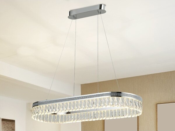 LED димиращ кристален полилей на кабел THALIA LED/50W/230V 3000-6000K + дистанционно управление