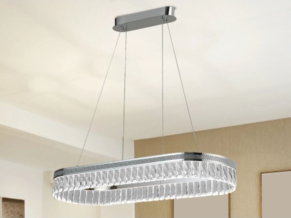 LED димиращ кристален полилей на кабел THALIA LED/50W/230V 3000-6000K + дистанционно управление
