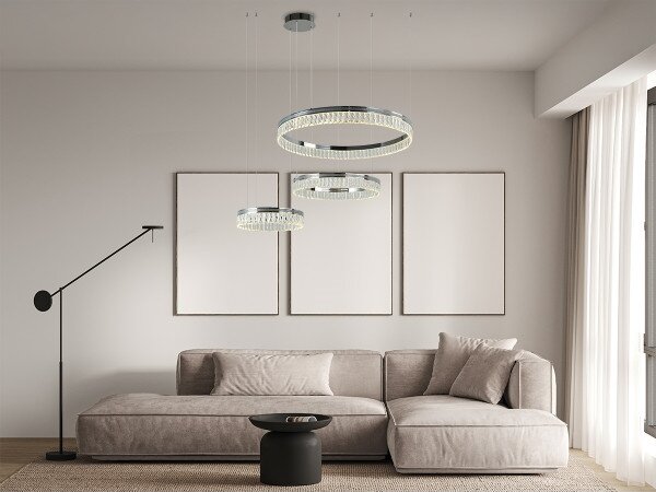 LED димируем кристален полилей на кабел THALIA LED/120W/230V 3000-6000K + дистанционно управление