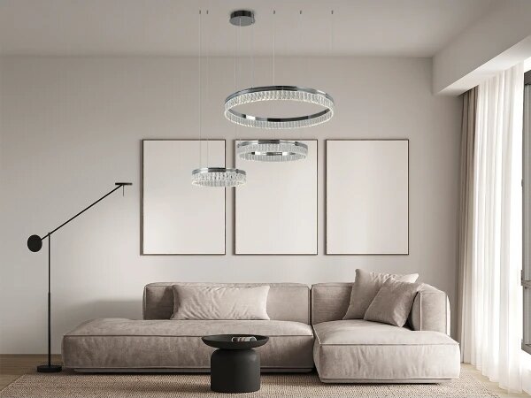 LED димируем кристален полилей на кабел THALIA LED/120W/230V 3000-6000K + дистанционно управление