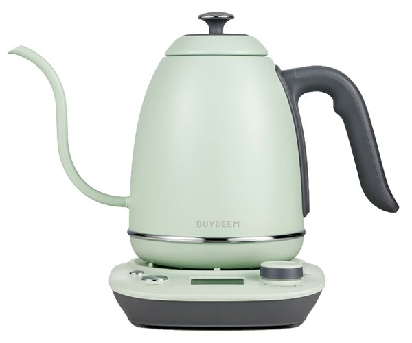 Електрическа кана Gooseneck BUYDEEM K821, 1000W, 0.8 л, Поддърждане на топло, NTC сензорна технология, LCD, Светлозелен