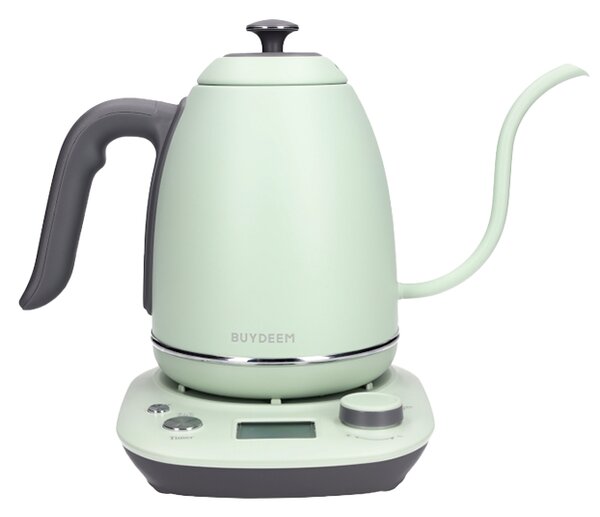 Електрическа кана Gooseneck BUYDEEM K821, 1000W, 0.8 л, Поддърждане на топло, NTC сензорна технология, LCD, Светлозелен