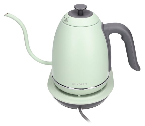 Електрическа кана Gooseneck BUYDEEM K821, 1000W, 0.8 л, Поддърждане на топло, NTC сензорна технология, LCD, Светлозелен