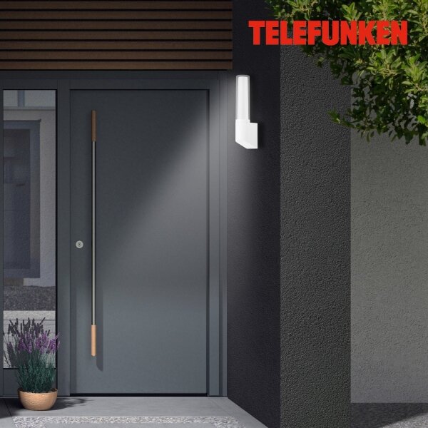 Telefunken 311306TF - LED външно стенно осветително тяло LED/8W/230V 4000K IP44 бяло