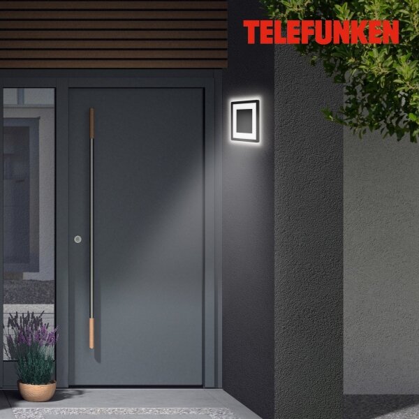 Telefunken 315905TF - LED външно стенно осветително тяло LED/15W/230V IP44 4000K черно