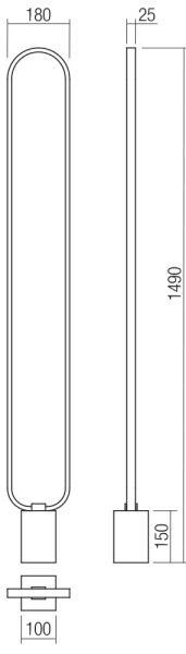 Redo 01-3061 - LED Димируем лампион ADO LED/24W/230V бял