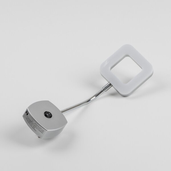 LED стенна лампа за контакт LED/3,2W/230V матов хром