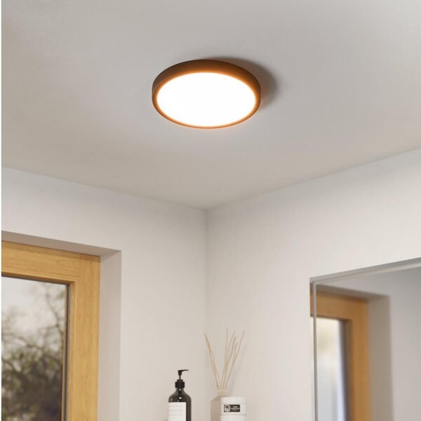 Eglo 901326-LED Таванно осветително тяло за баня FUEVA LED/14,2W/230V Ø27,8 cm IP44 черен