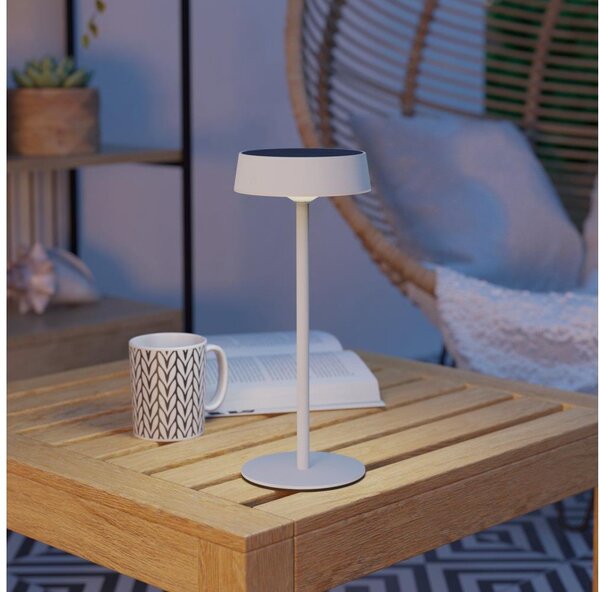 Eglo 75877 - LED димируема настолна лампа SIMERI със соларно зареждане LED/3W/5V 1800mAh IP44 бяла