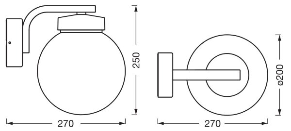 Osram - Външна стенна лампа ENDURA CLASSIC 1xE27/40W/230V IP54 антрацит