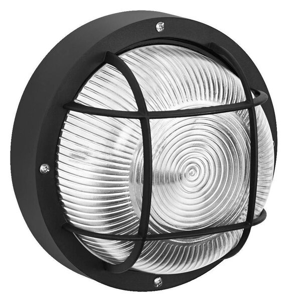 Osram - Външно стенно осветително тяло BULKHEAD, 1x E27 / 10 W / 230 V, Ø 19 см, IP54, черно